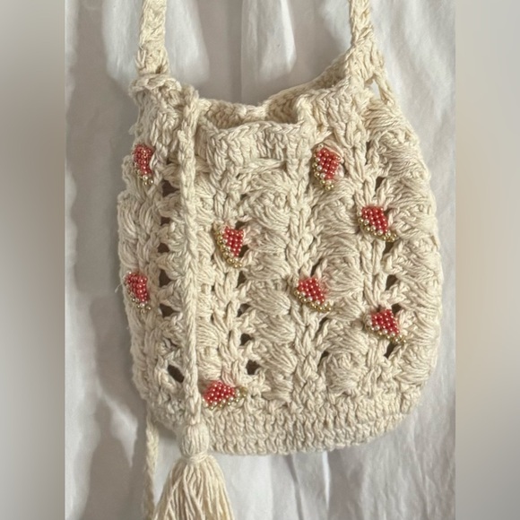 Free People crochet beaded watermelon bag - Picture 3 of 5